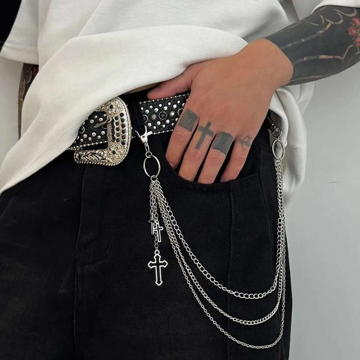 Body Jewelry For Men - Ingemark Trendy Creative Cross Pendant Wallet