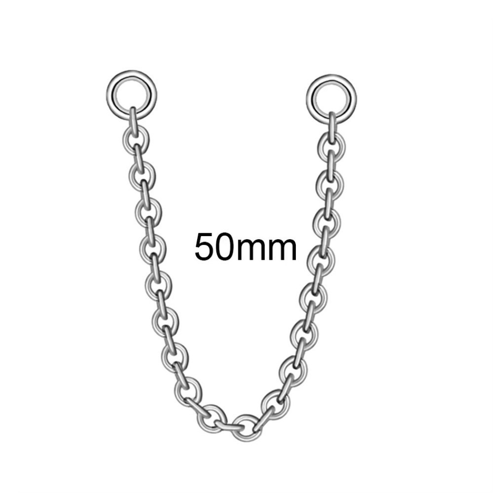 Body Jewelry Earrings - Fashion Titanium Nose Chain Three Layer