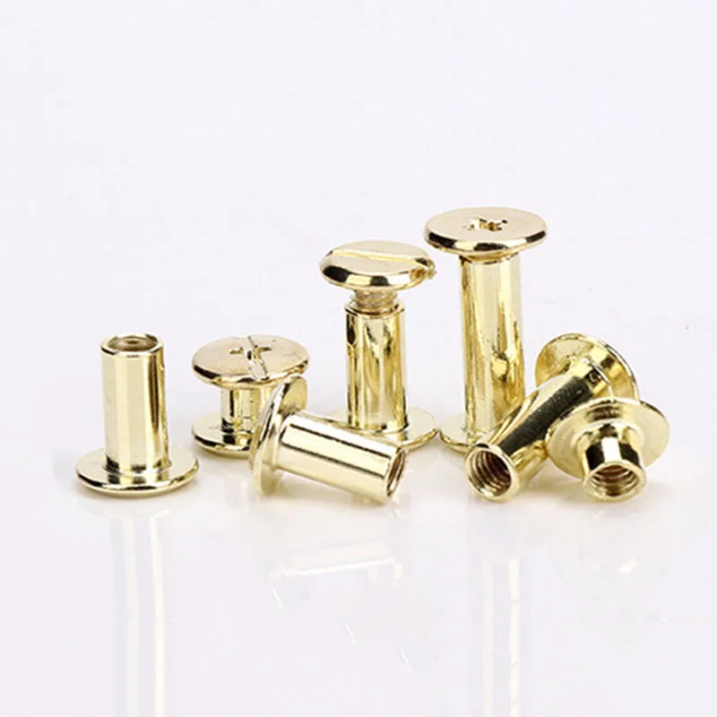Body Jewelry Chicago - 10pcs Metal Gold Binding Chicago Screws