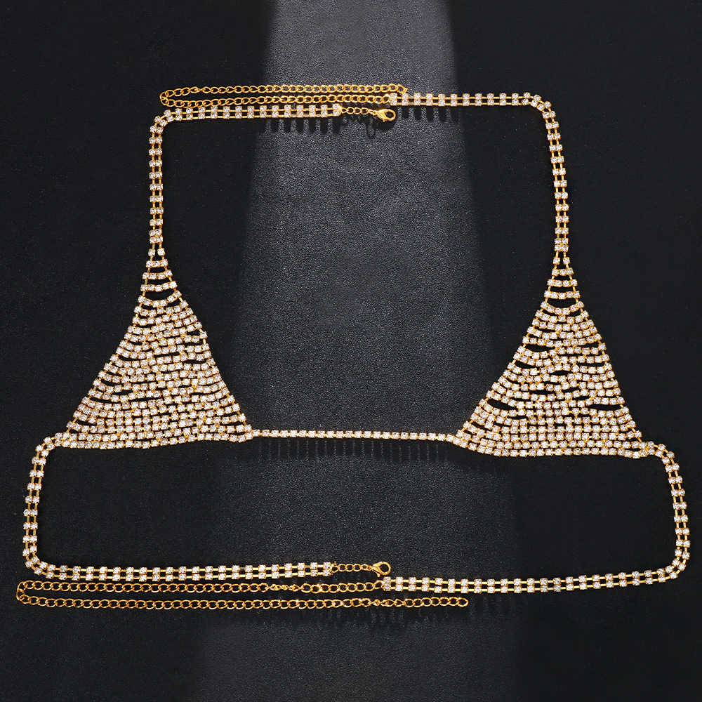 Fashionable Triangle Bikini Rh - Body Jewelry Harness reseña y precio