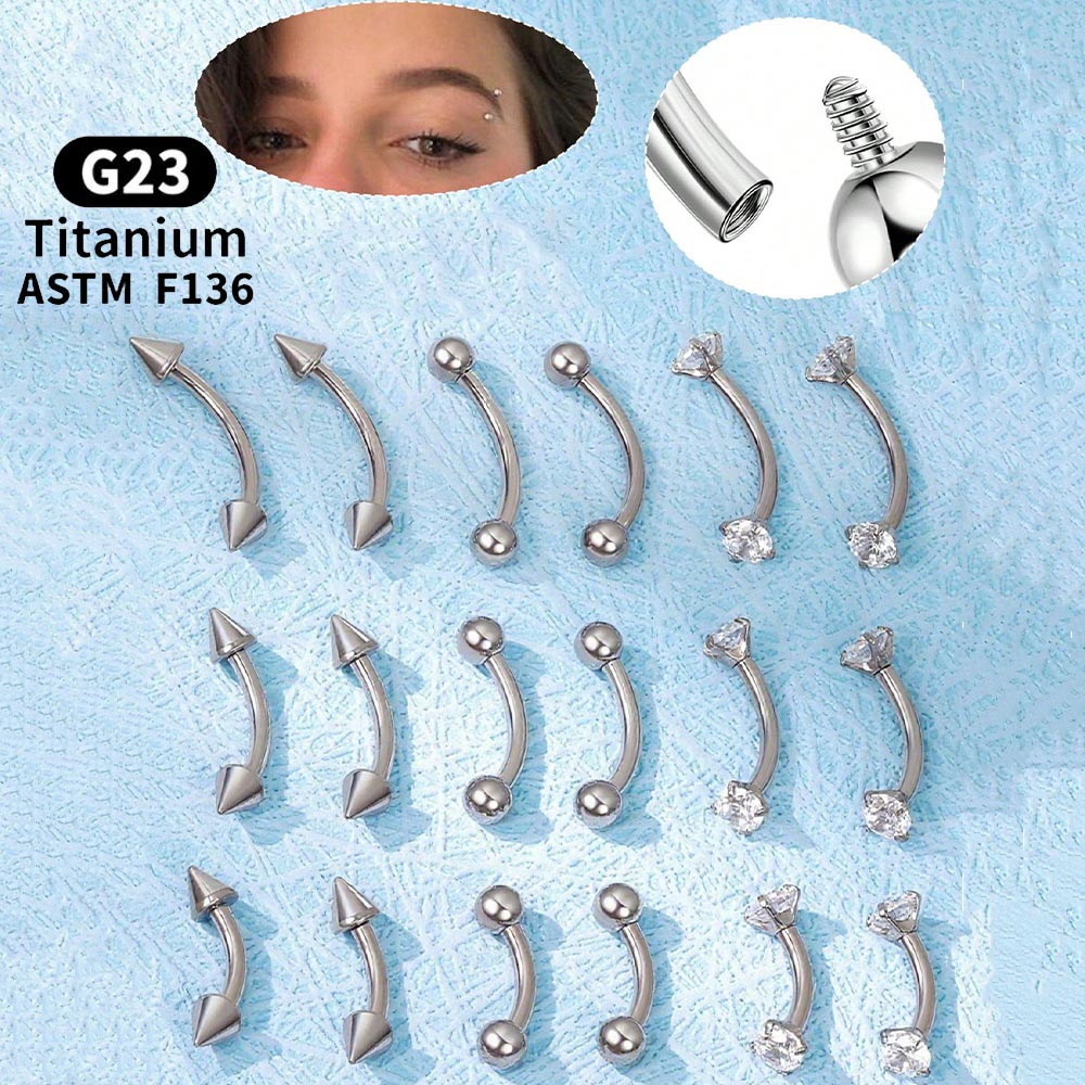 6pcs/Set G23 Titanium Small Cu - Body Jewelry Vertical Labret reseña y precio