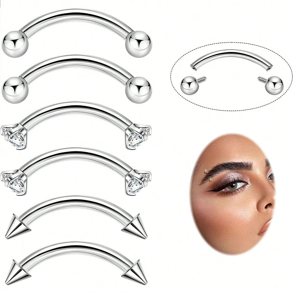 6pcs/Set G23 Titanium Small Cu - Body Jewelry Vertical Labret reseña y precio
