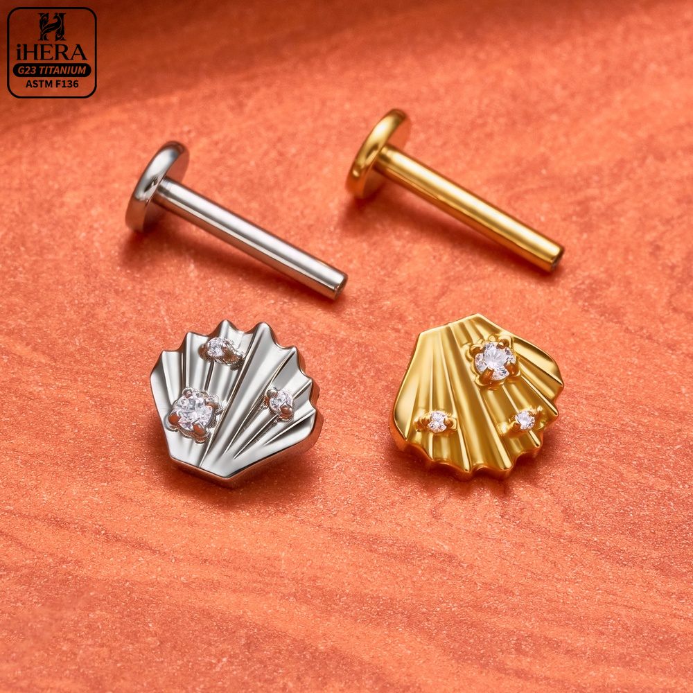 F136 Titanium Piercing Stud Co - Body Jewelry Vertical Labret reseña y precio