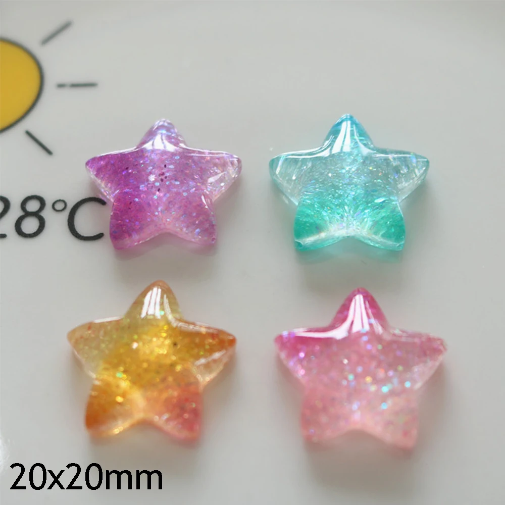 10PCS Gradient Star Series Res - Star Flat Back reseña y precio