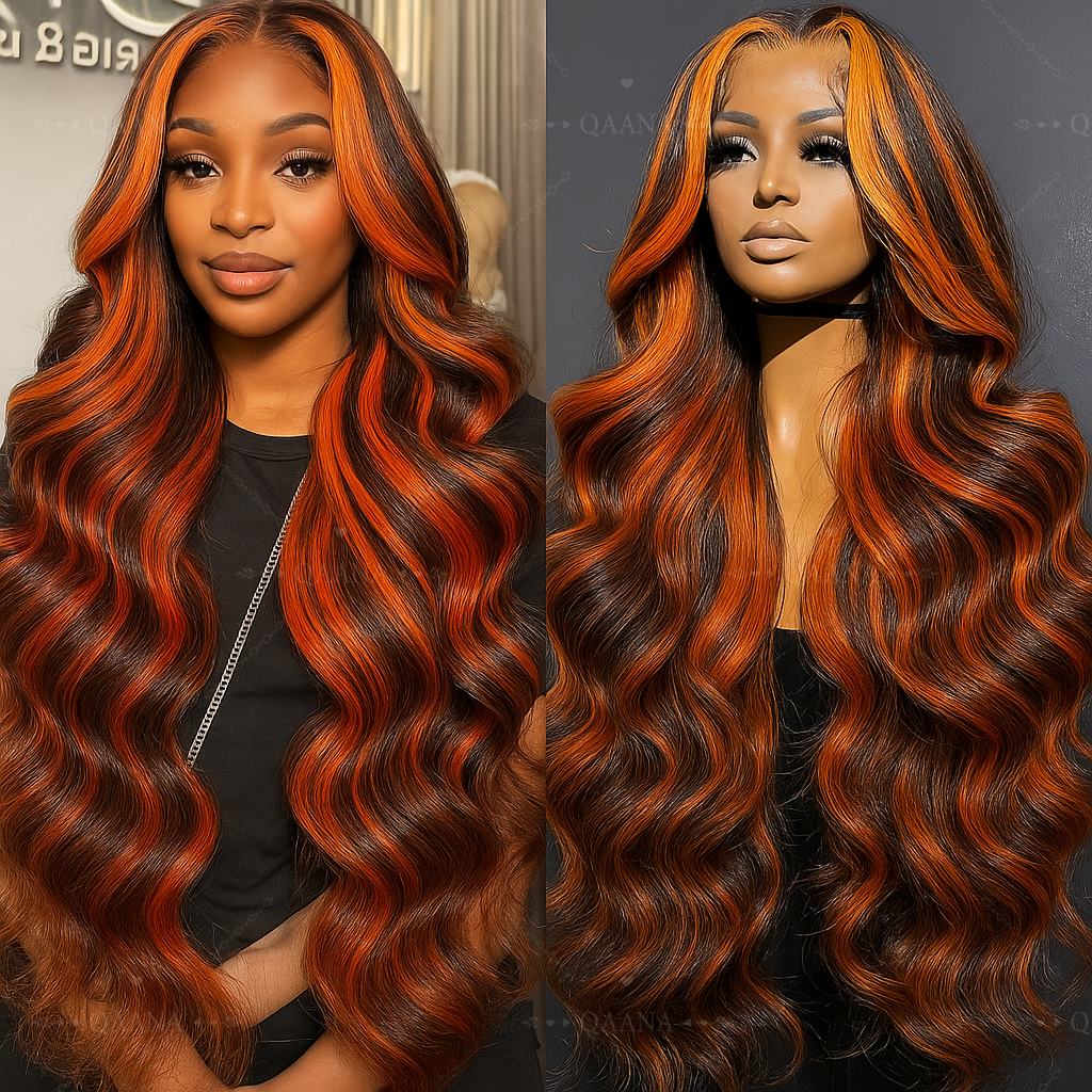 Brown Ginger Highlight Wigs Hu - Body Jewelry Underwear reseña y precio