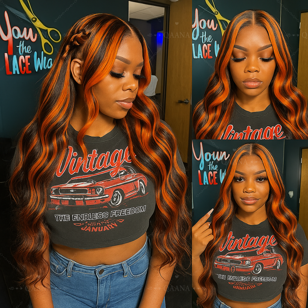 Brown Ginger Highlight Wigs Hu - Body Jewelry Underwear reseña y precio
