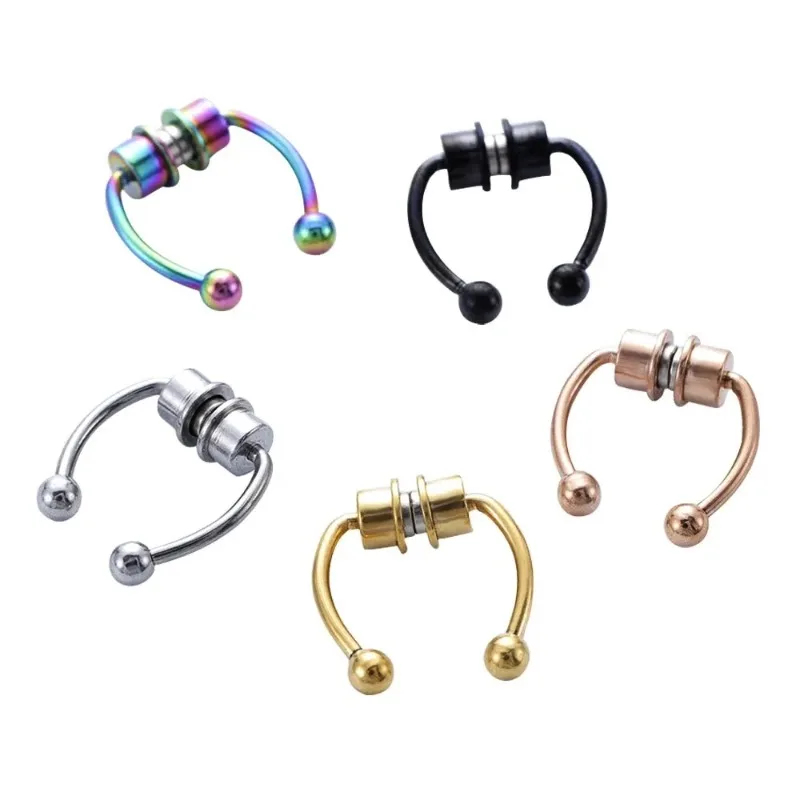 1/2/3Pcs Fake Magnetic Nose Ri - Body Jewelry Nose Studs reseña y precio