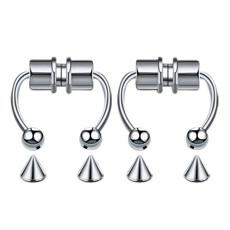 1/2/3Pcs Fake Magnetic Nose Ri - Body Jewelry Nose Studs reseña y precio