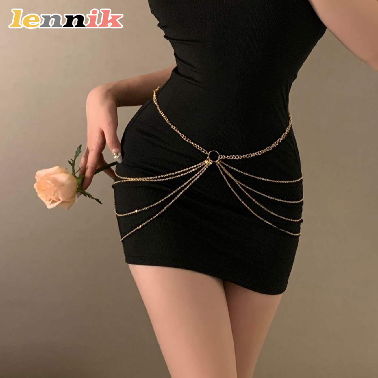 LENNIK Tassel Metal Multi-Laye - Body Jewelry Harness reseña y precio