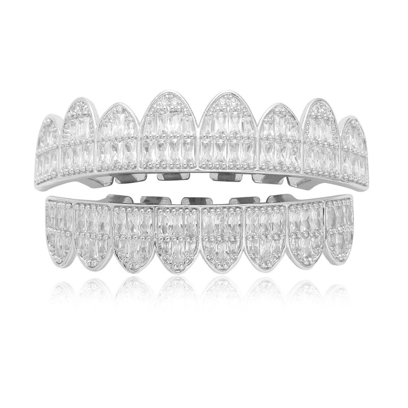 Hiphop Iced Out T Square Zirco - Body Jewelry Real Gold reseña y precio