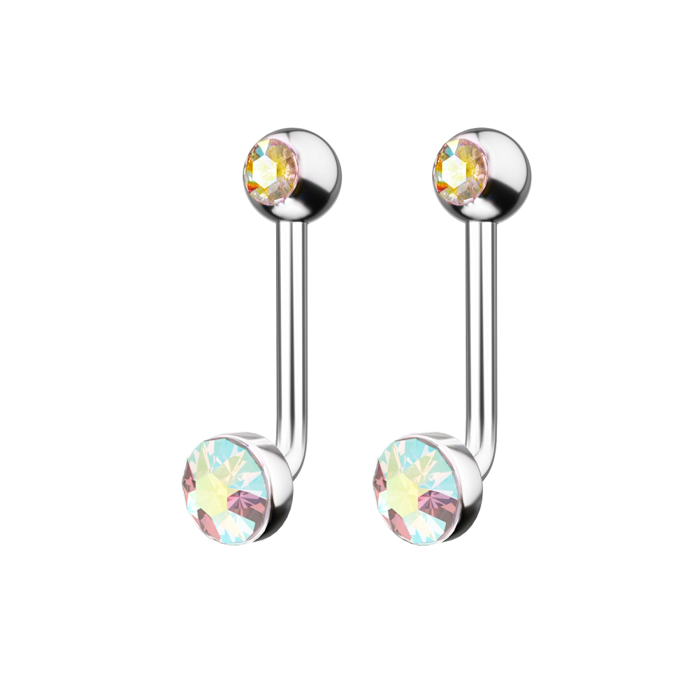 1PC F136 Titanium 14G CZ Gem P - Body Jewelry Vch reseña y precio