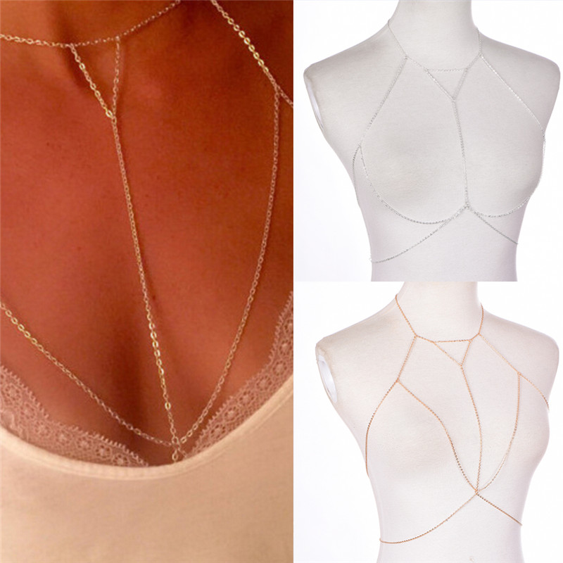 Gold Silver Fashion Link Chain - Body Jewelry Harness reseña y precio