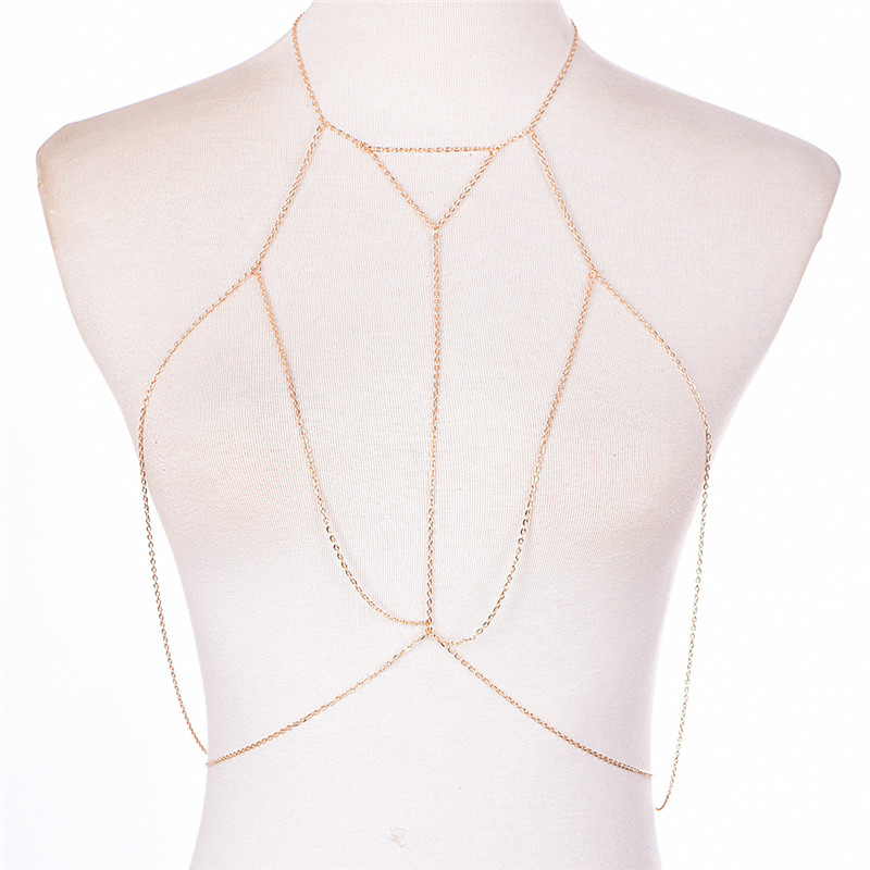 Gold Silver Fashion Link Chain - Body Jewelry Harness reseña y precio