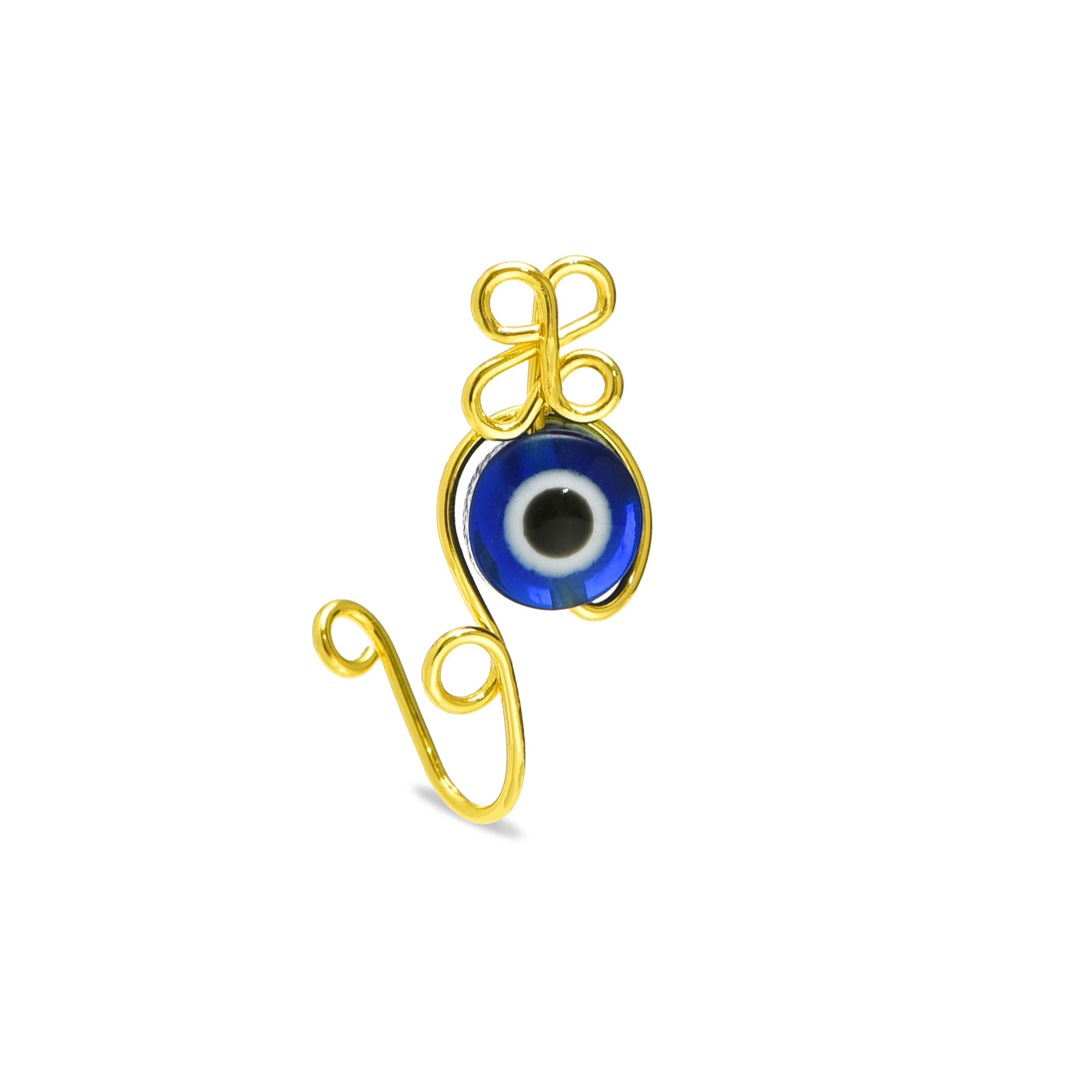 Evil Eye Nose Ring Handmade Co - Body Jewelry Real Gold reseña y precio