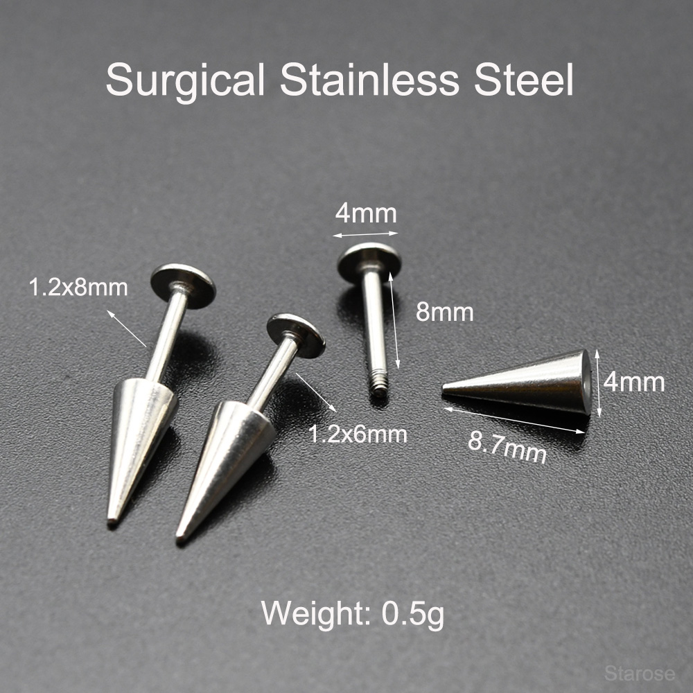 Starose 2Pcs Gothic Cone Stain - Body Jewelry Vertical Labret reseña y precio