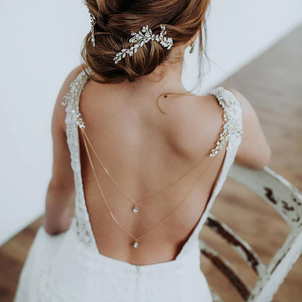 Zircon Tassel Pendant Back Cha - Body Jewelry Dress reseña y precio