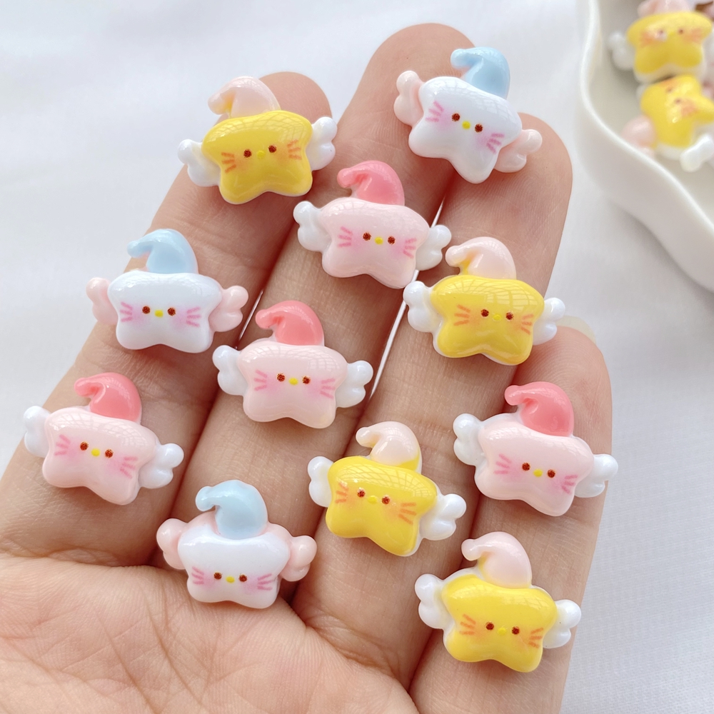 20Pcs New Cute Mini Resin  Ang - Star Flat Back reseña y precio