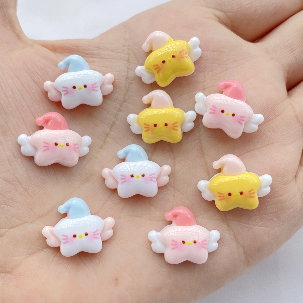 20Pcs New Cute Mini Resin  Ang - Star Flat Back reseña y precio