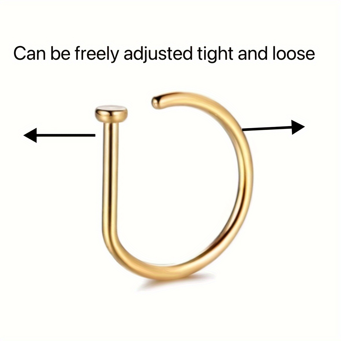 Fake Nose Ring Hoop Lip Labret - Body Jewelry Nose Studs reseña y precio