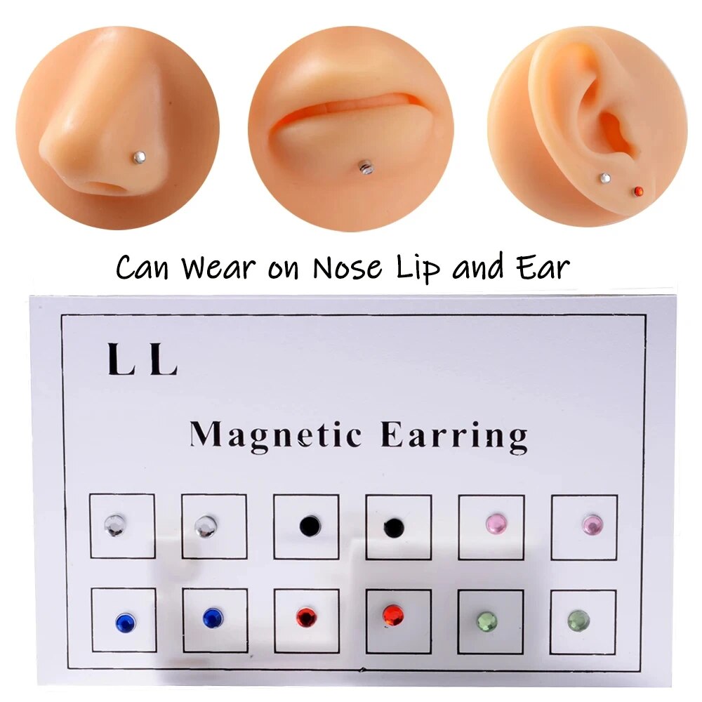12PCS/Card Fake Cheater Non Pi - Body Jewelry Nose Studs reseña y precio