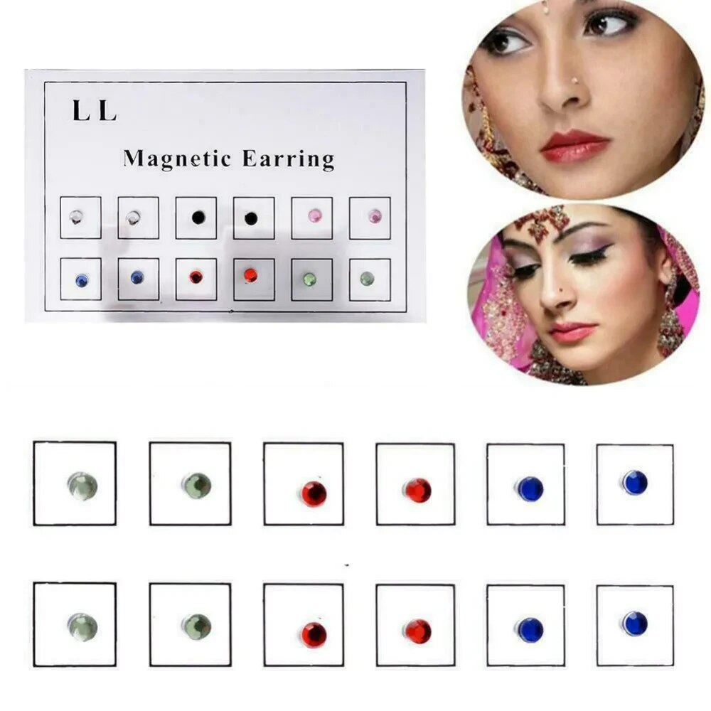 12PCS/Card Fake Cheater Non Pi - Body Jewelry Nose Studs reseña y precio
