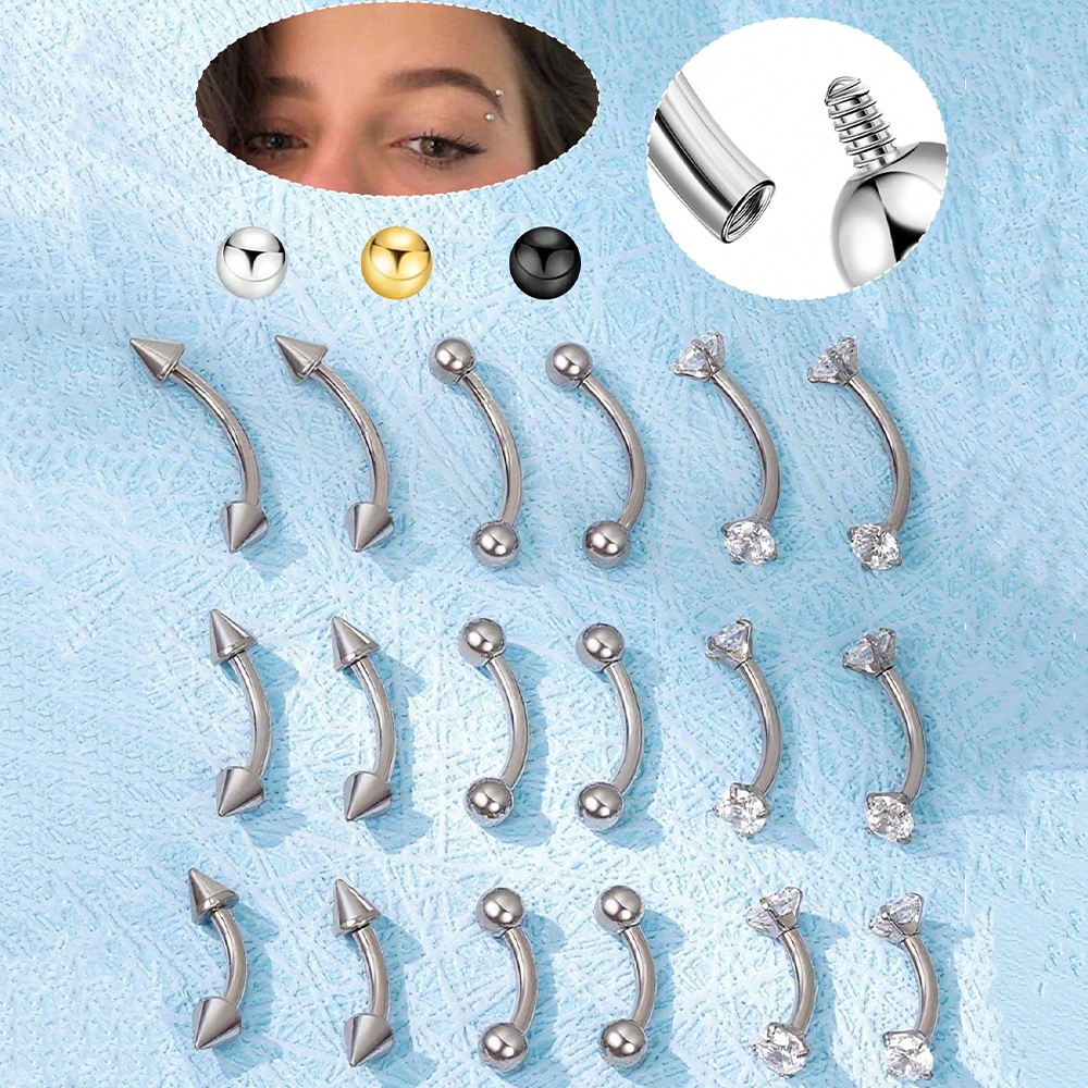 6pcs 16G Stainless Steel Small - Body Jewelry Vertical Labret reseña y precio