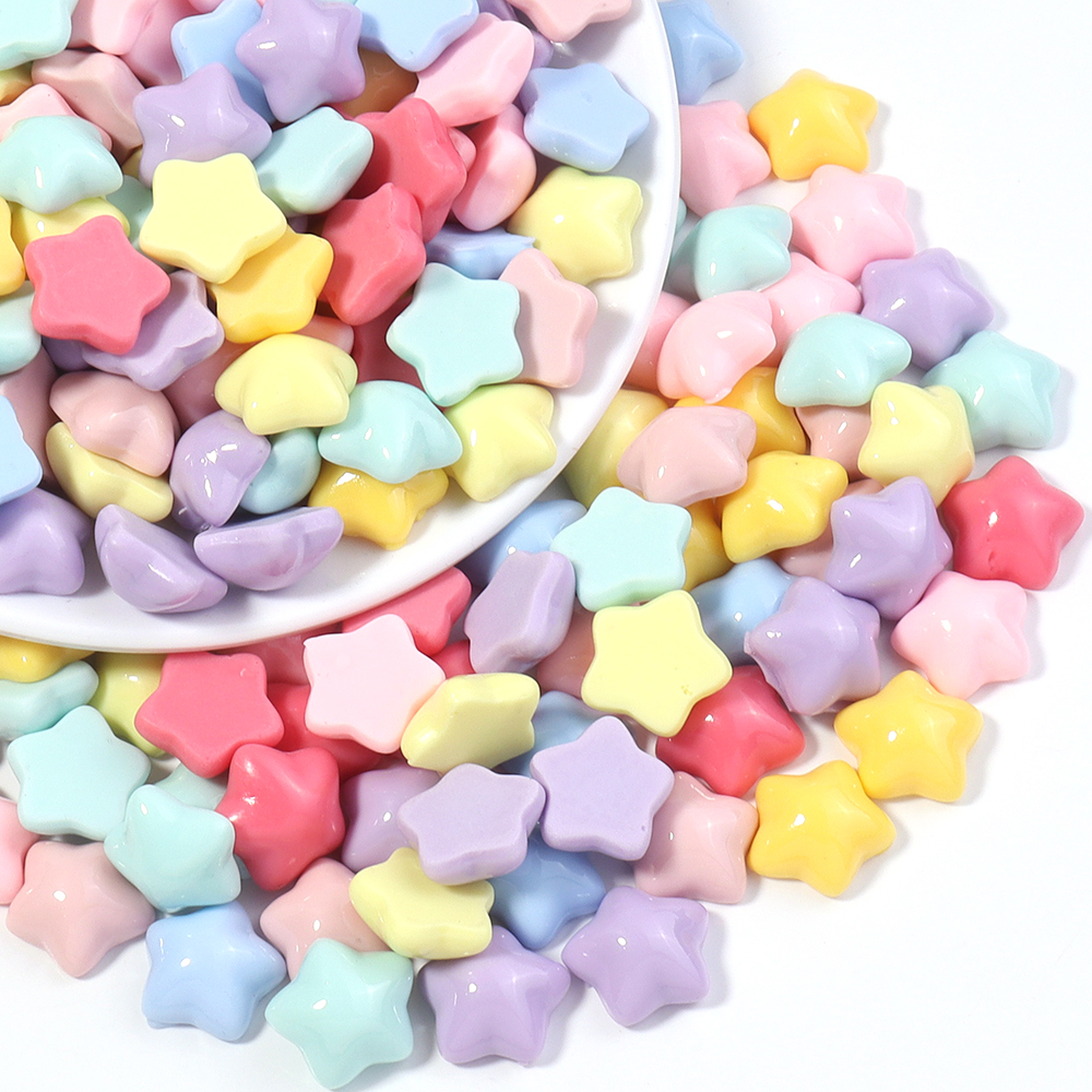 50pcs/lot Colorful Resin Star  - Star Flat Back reseña y precio