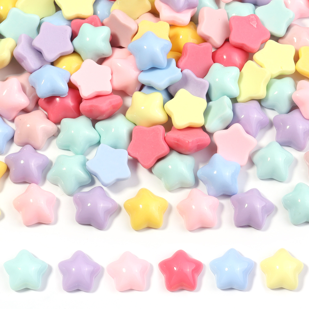 50pcs/lot Colorful Resin Star  - Star Flat Back reseña y precio