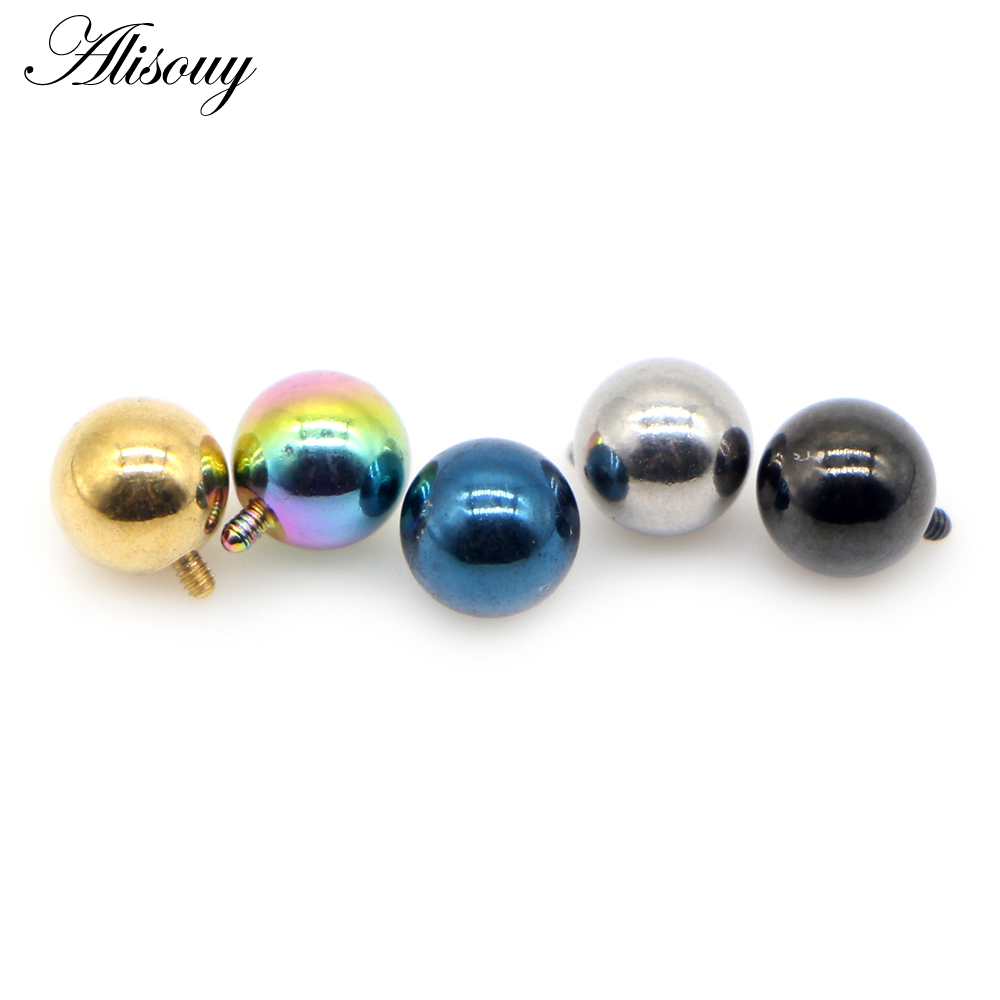 Alisouy 2PCS 3/4/5/6mm 16G Sta - Dermal Anchor Top reseña y precio