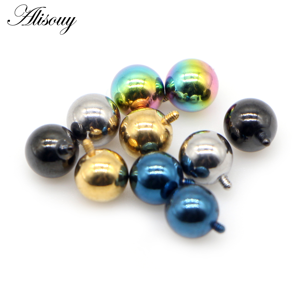 Alisouy 2PCS 3/4/5/6mm 16G Sta - Dermal Anchor Top reseña y precio