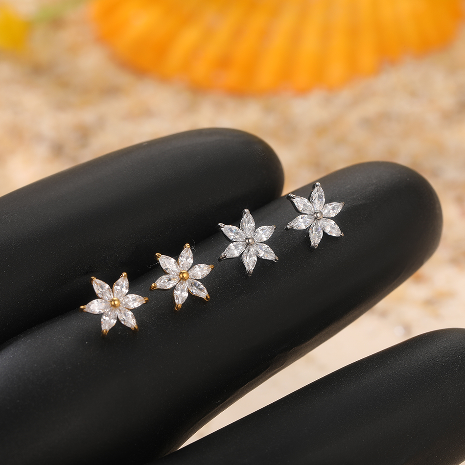 1/5PCS Titanium Crystal Flower - Dermal Anchor Top reseña y precio