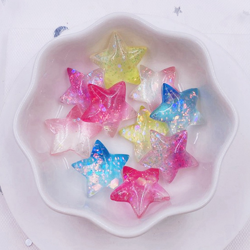 12pcs Resin Colorful Cute Shni - Star Flat Back reseña y precio