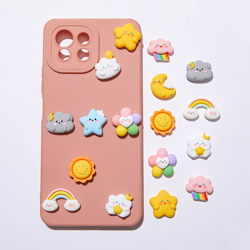 10pcs Cartoon Rainbow Clouds M - Star Flat Back reseña y precio