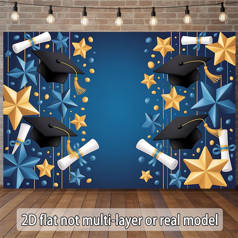 One 2D flat banner, with a gra - Star Flat Back reseña y precio