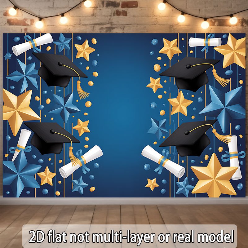 One 2D flat banner, with a gra - Star Flat Back reseña y precio