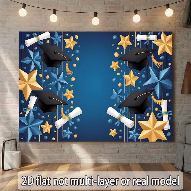 One 2D flat banner, with a gra - Star Flat Back reseña y precio