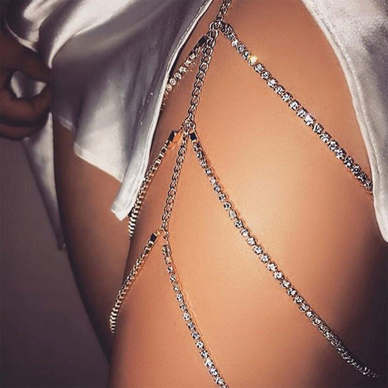 Boho Elastic Band Crystal Leg  - Body Jewelry Dress reseña y precio