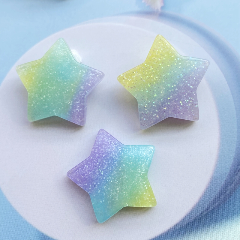 10Pcs Kawaii Cute Mixed Colorf - Star Flat Back reseña y precio