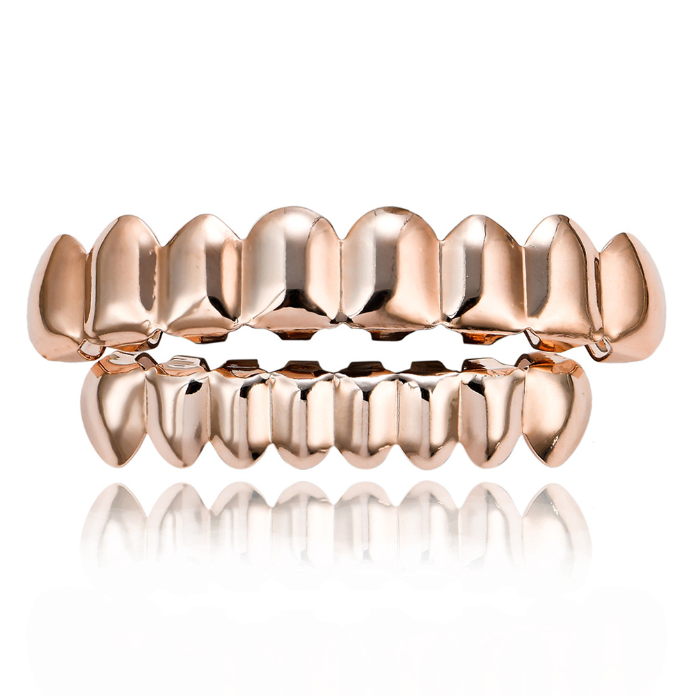Hip Hop Gold Braces Upper Teet - Body Jewelry Real Gold reseña y precio