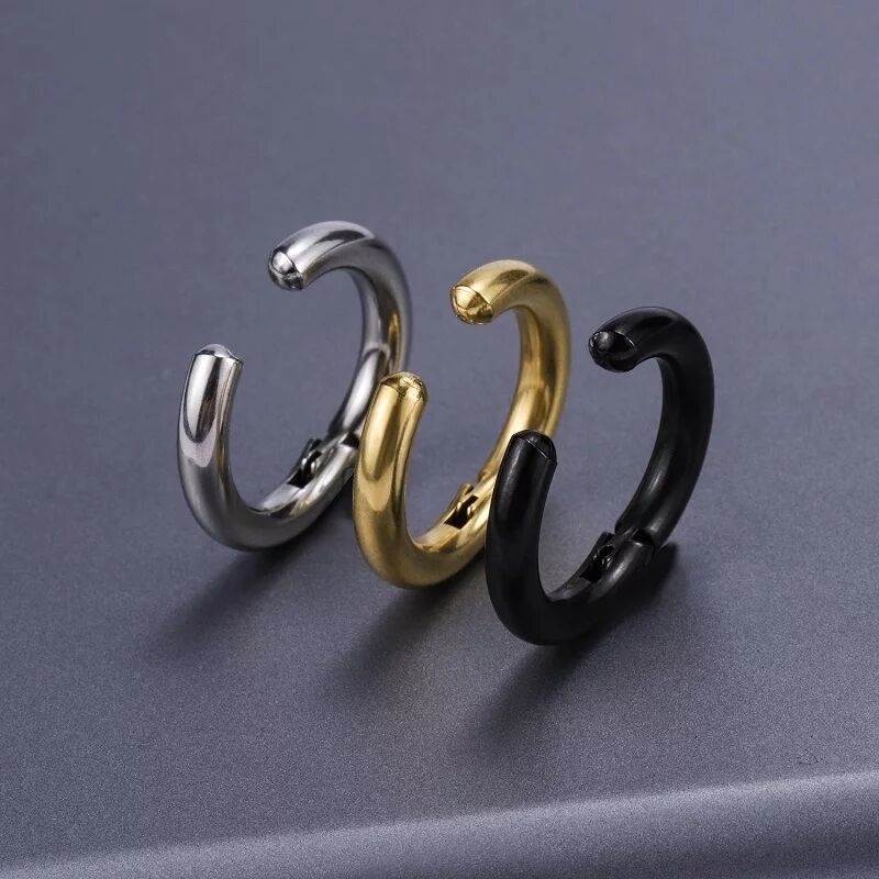2/6Pcs Fake Huggie Hoop Earrin - Body Jewelry Earrings reseña y precio