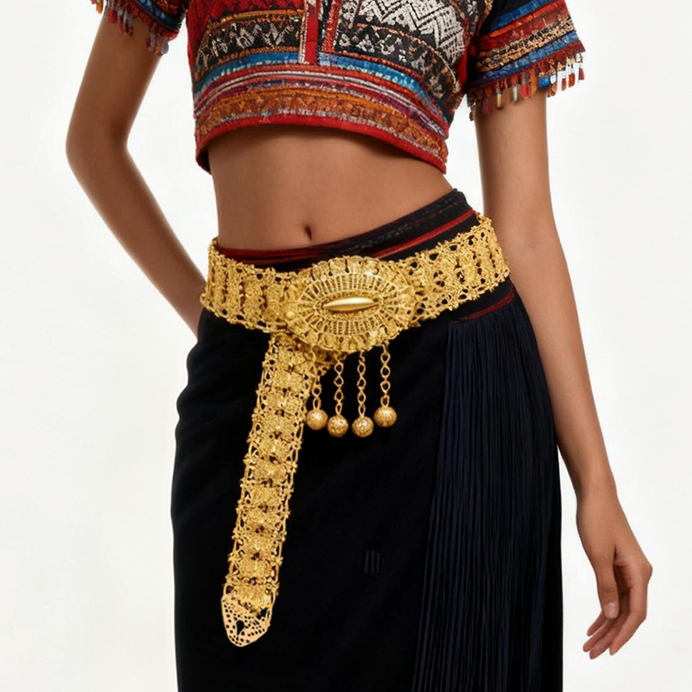 Golden Alloy Carved Hollow Geo - Body Jewelry Dress reseña y precio