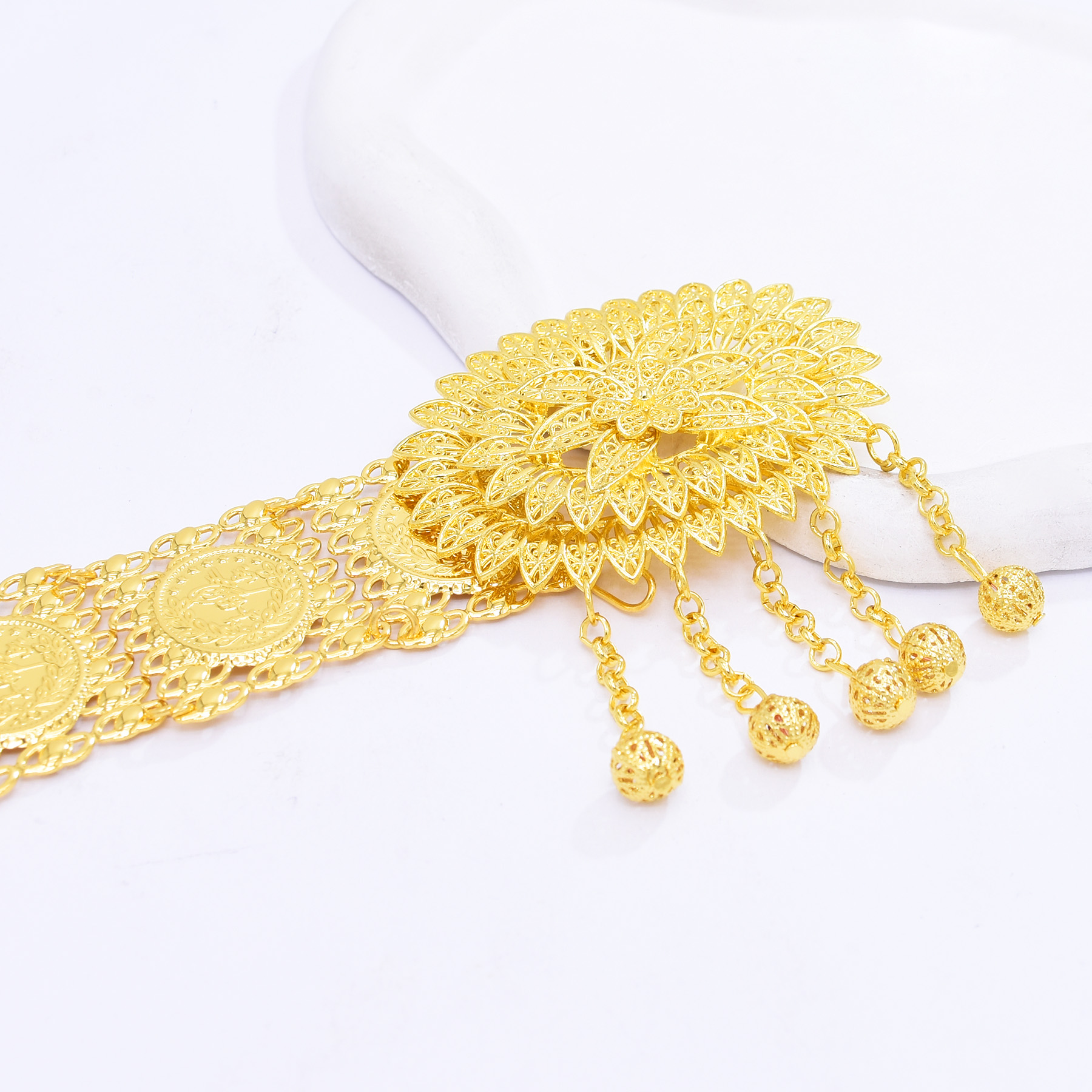 Golden Alloy Carved Hollow Geo - Body Jewelry Dress reseña y precio