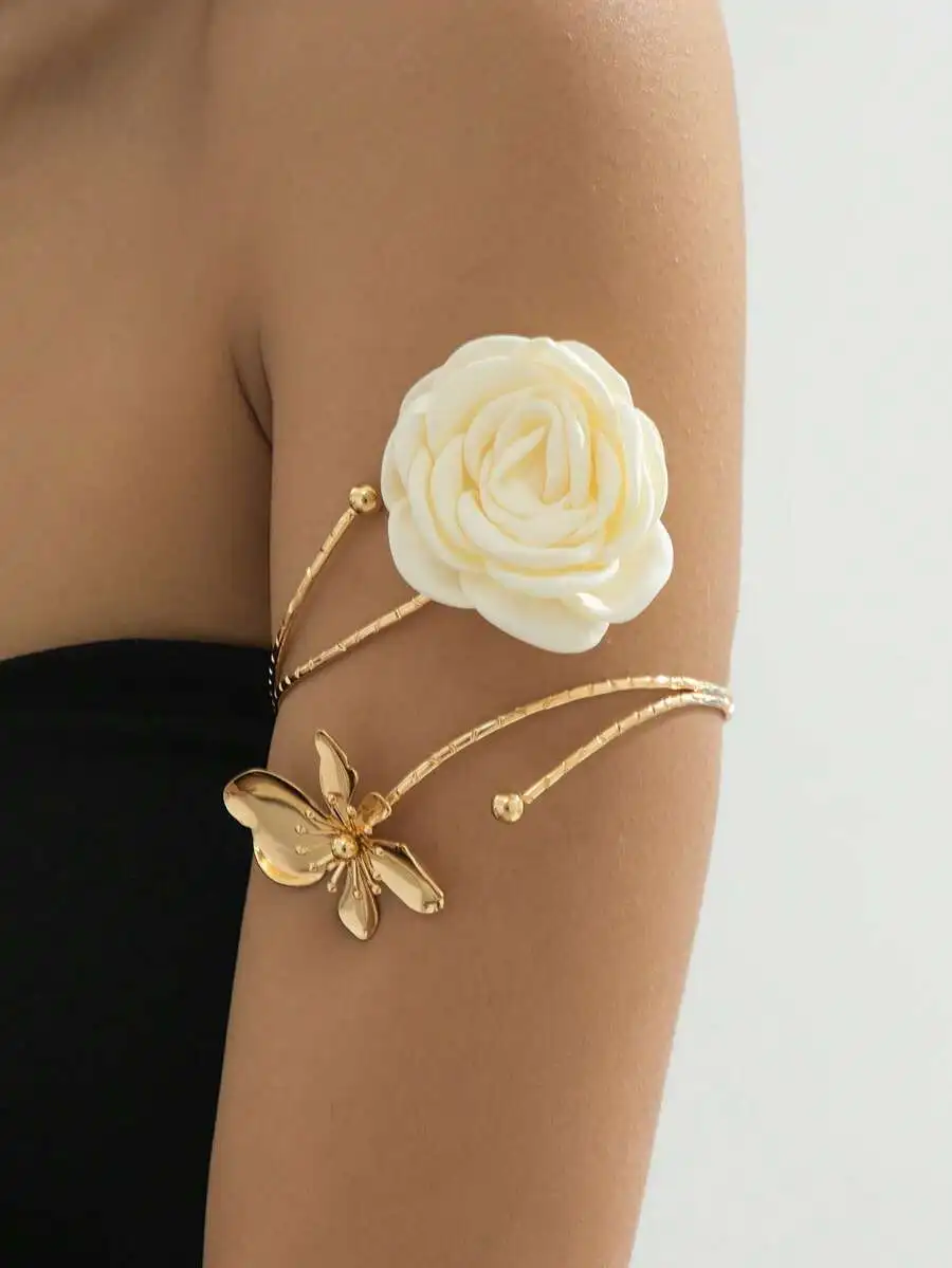 Floral Pearl Necklace Earring  - Body Jewelry Earrings reseña y precio