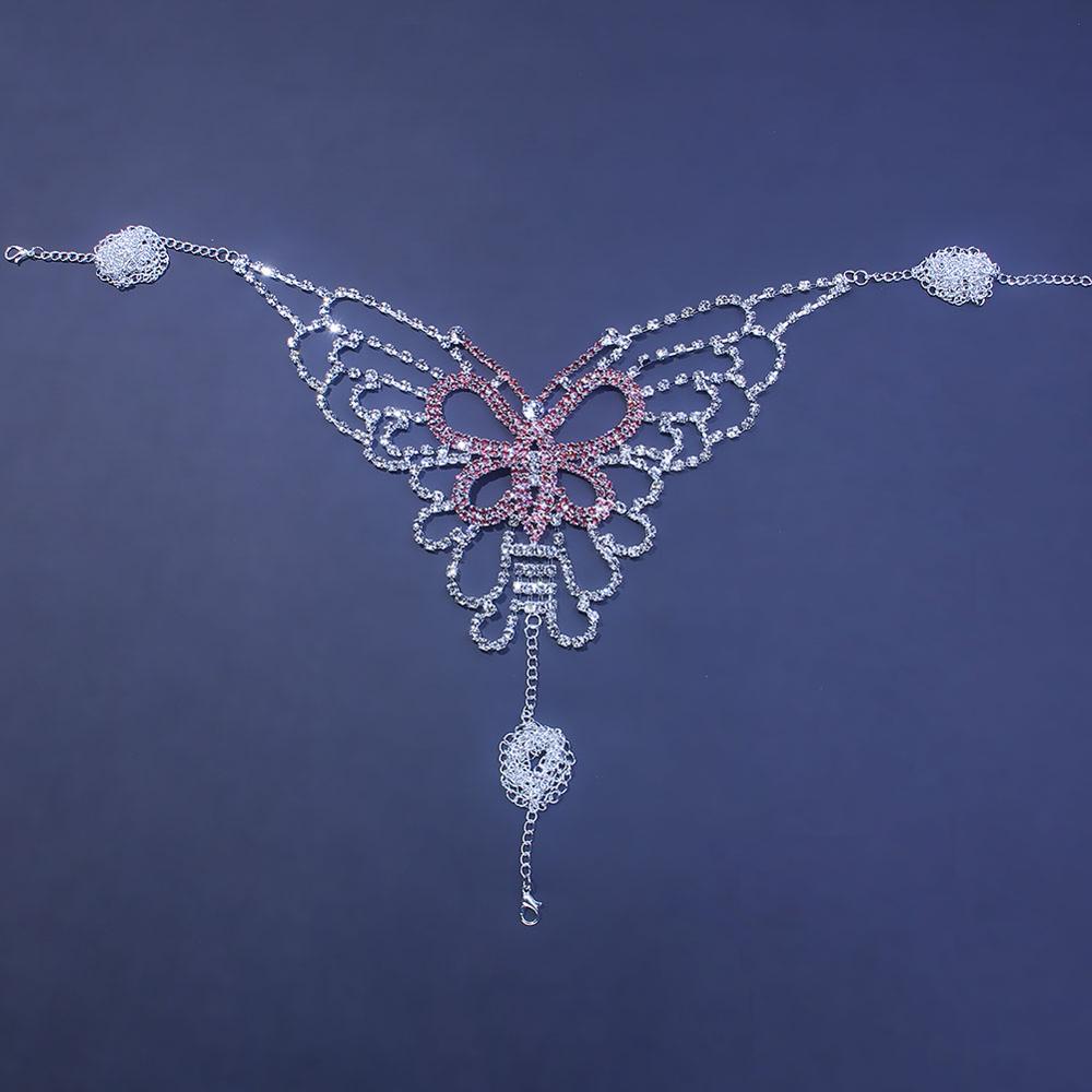 Sexy Butterfly Rhinestone Chai - Body Jewelry Harness reseña y precio