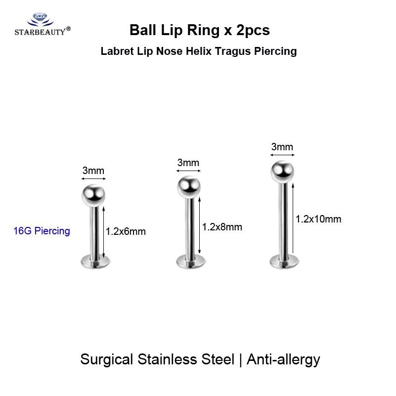 2pcs Multipurpose BCR Face Pie - Body Jewelry Vch reseña y precio