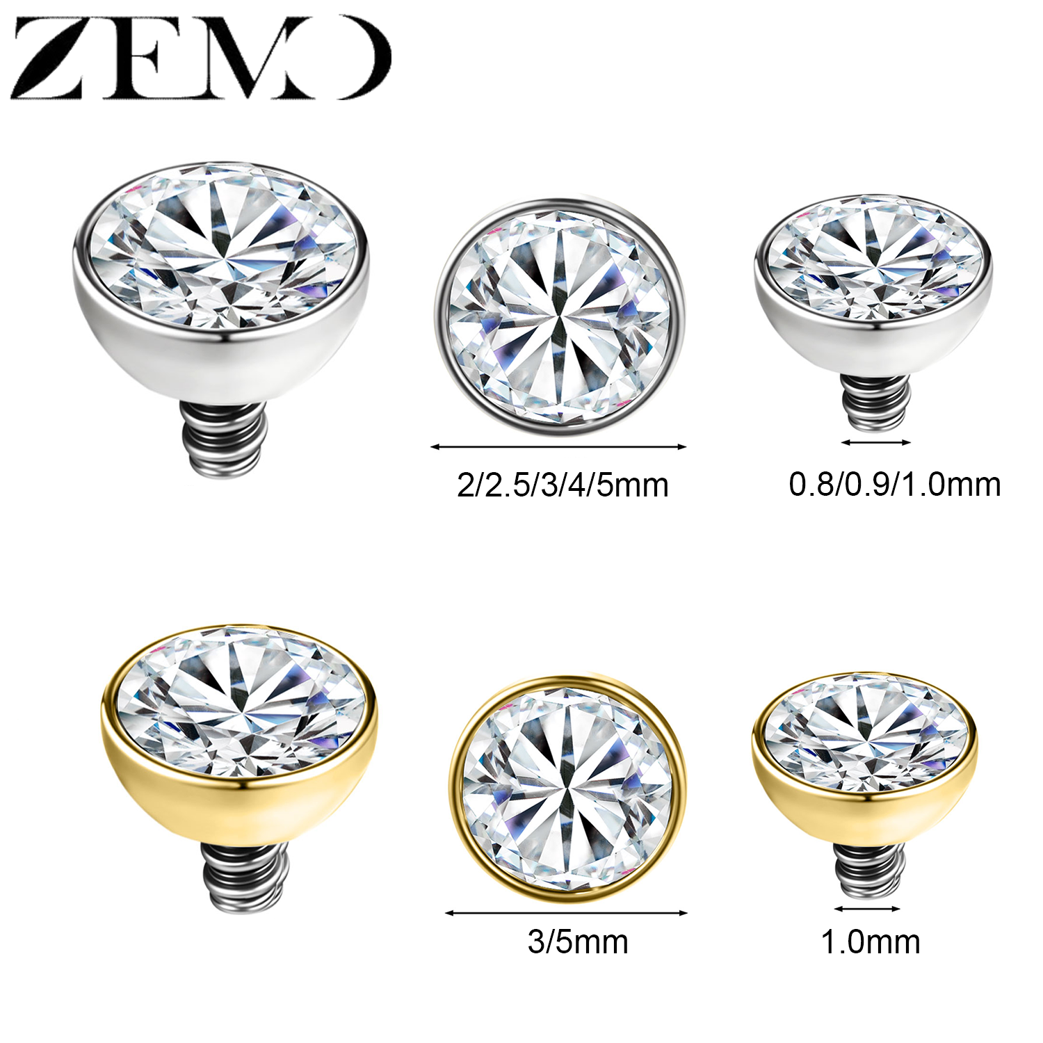 ZEMO 1-2pcs/lot Stainless Stee - Dermal Anchor Top reseña y precio