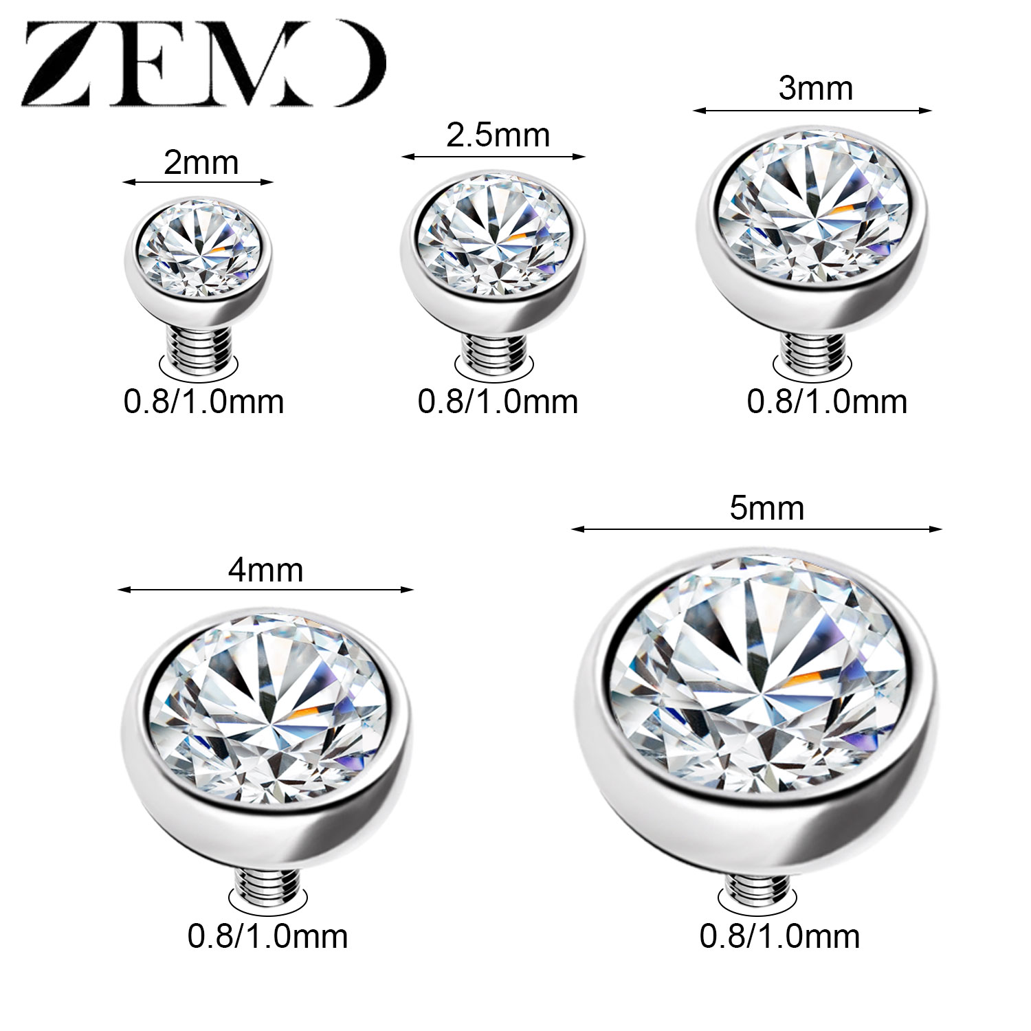 ZEMO 1-2pcs/lot Stainless Stee - Dermal Anchor Top reseña y precio