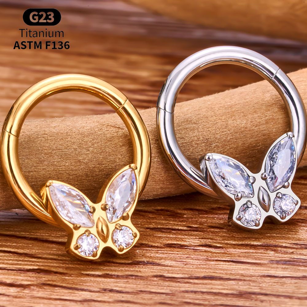 G23 Titanium Clicker Hoop Lot  - Body Jewelry Vertical Labret reseña y precio