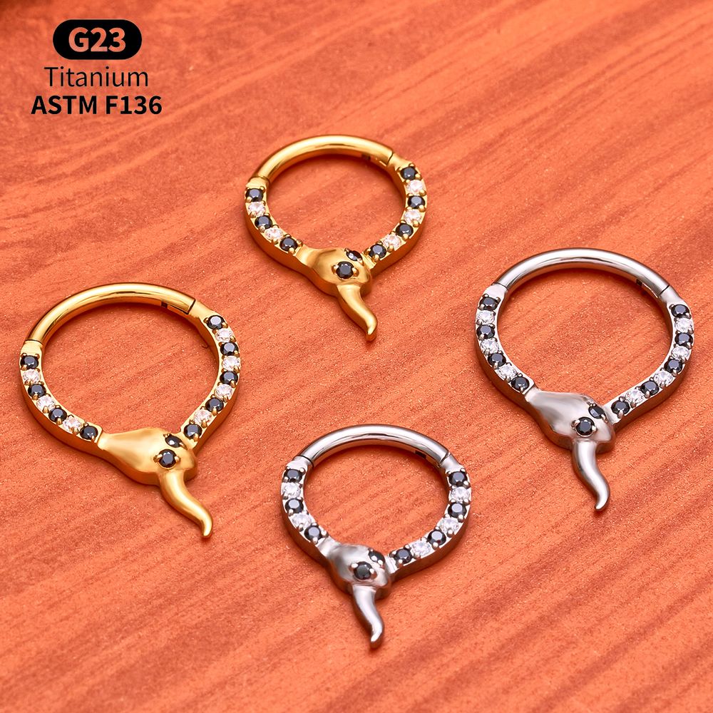 G23 Titanium Clicker Hoop Lot  - Body Jewelry Vertical Labret reseña y precio