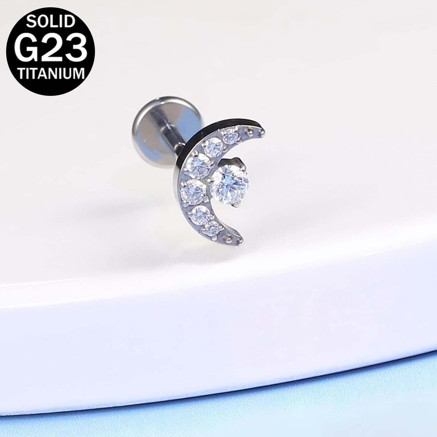 G23 Titanium Crescent-Moon-des - Dermal Anchor Top reseña y precio